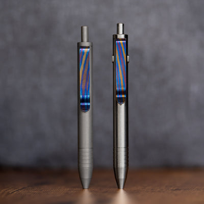 Titanium Damascus Pen Clip