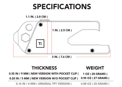 TPT Slide : Titanium Pocket Tool - Big Idea Design LLC - INTL